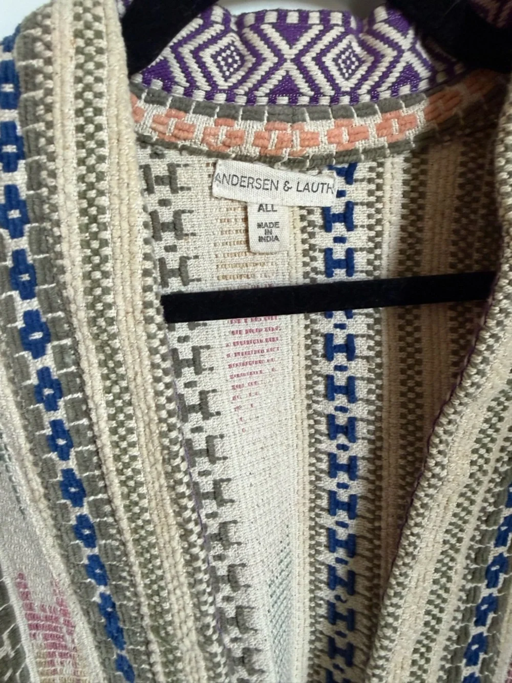 Andersen & Lauth Mattia Woven Belted Kimono. One size. EUC. - Picture 6 of 7